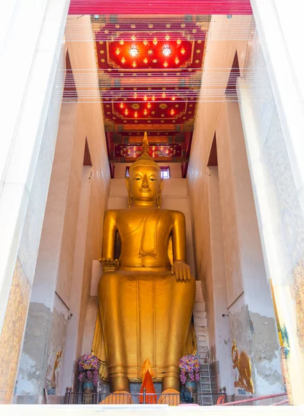 Grande Buda Luang Pho Estátua Templo Wat Lelai Worawihan Marco — Fotografia de Stock