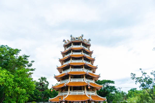 Estilo Edifício Chinês Antigo Dragon Descendants Meseum Suphanburi Tailândia — Fotografia de Stock