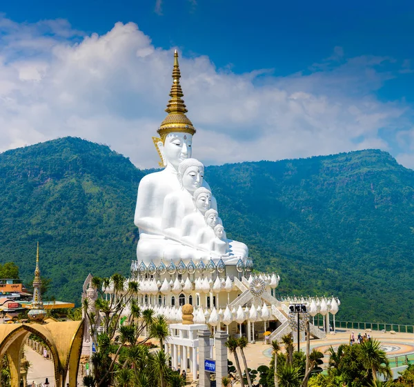 Phetchabun Thaiföld Október 2018 Nagy Fehér Buddha Szobor Wat Phra — Stock Fotó