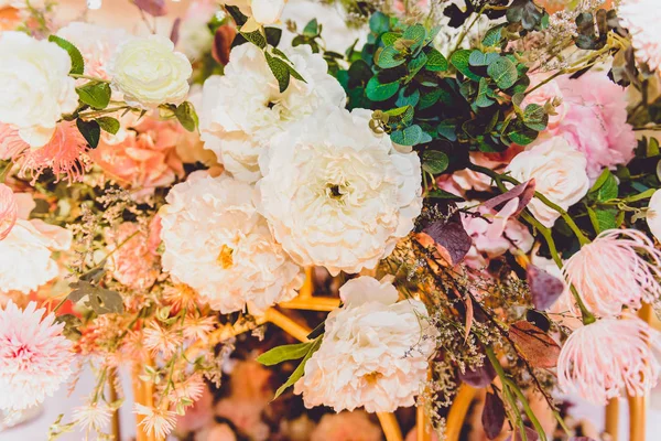 Primo Piano Garofano Bianco Bouquet Fiori Altri Fiori — Foto Stock