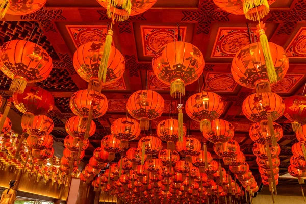 Fundo Lanternas Vermelhas Durante Festival Ano Novo Chinês — Fotografia de Stock