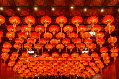 Çin yeni yılı festival için kırmızı fener sırasında arka plan