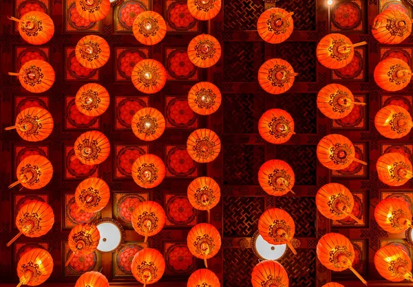 Antecedentes Linternas Rojas Durante Festival Chino Año Nuevo — Foto de Stock