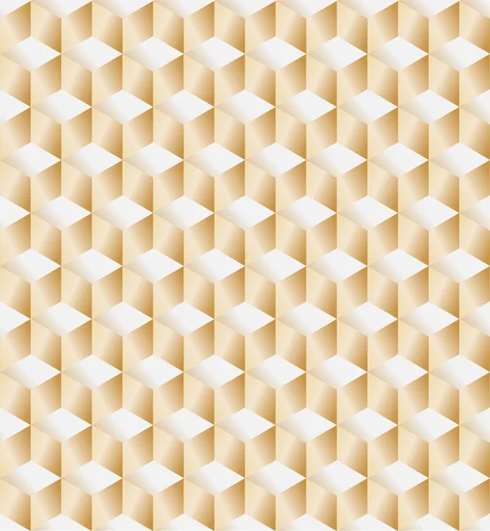 の幾何学的なゴールドのスクエア ゴールド背景のシームレスなパターンをベクトルします スタイリッシュでモダンな生地です 反復タイル — ストックベクタ