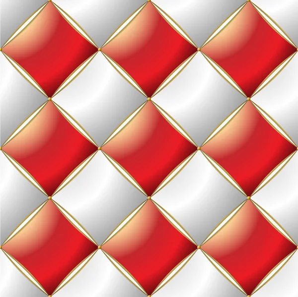Hintergrund Der Eleganten Steppmuster Vip Roten Weißen Und Goldenen Linie — Stockvektor