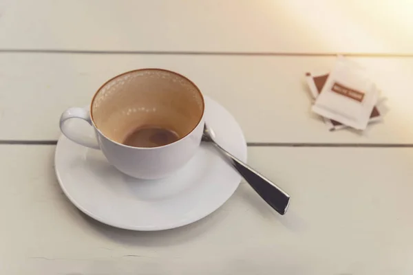 Vazio de latte copo de café arte — Fotografia de Stock