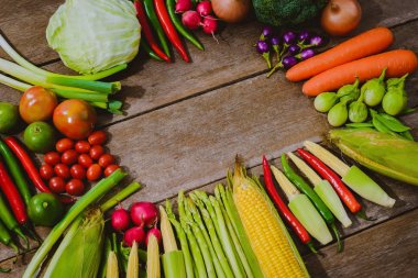 Taze gıdaların backgroud lezzetli ve sağlıklı varis sebzeler o