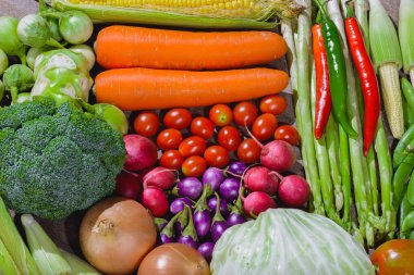 Taze gıdaların backgroud lezzetli ve sağlıklı varis sebzeler o