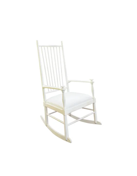 Zabytkowe krzesło na biegunach na białym tle — Zdjęcie stockowe