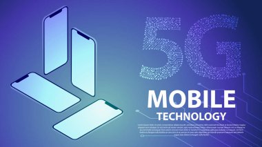 Devre kartı ile 5g Mobil teknoloji arka plan. ağ bağlantısı, en hızlı internet teknolojisi