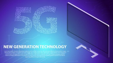 Devre kartı ile 5g yeni nesil teknoloji arka plan. ağ bağlantısı, gelecekte en hızlı internet teknolojisi