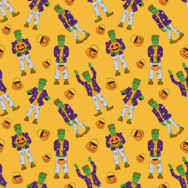 halloween frankenstein karakter desen arka plan