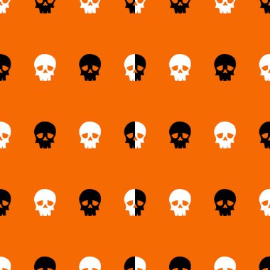 Kafatası ile Cadılar Bayramı kusursuz desen arka planı