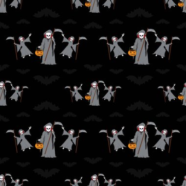 Cadılar Bayramı sorunsuz desen Şeytan hayalet