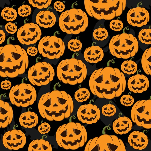 Bezešvé pattern Halloween dýně — Stockový vektor