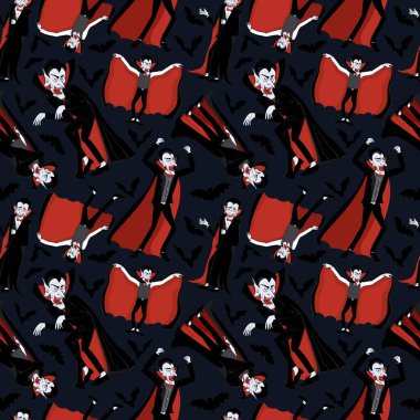 Cadılar Bayramı Dikişsiz Desen Sayısı Drakula