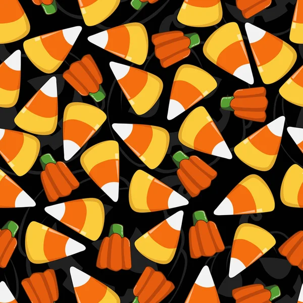 Halloween Sweet colorful Candy Seamless Pattern — Stock Vector