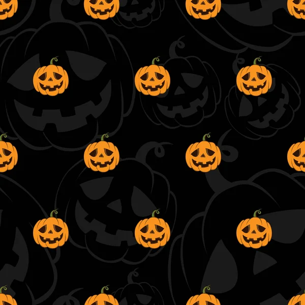 Modèle sans couture citrouilles Halloween — Image vectorielle