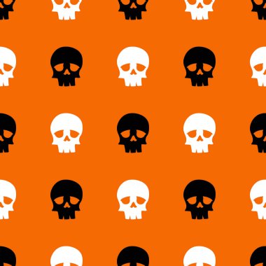 Kafatası ile Cadılar Bayramı kusursuz desen arka planı