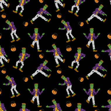 halloween frankenstein karakter desen arka plan