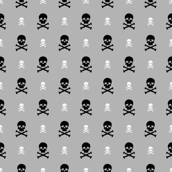 Halloween Seamless pattern with skull — Stock Vector