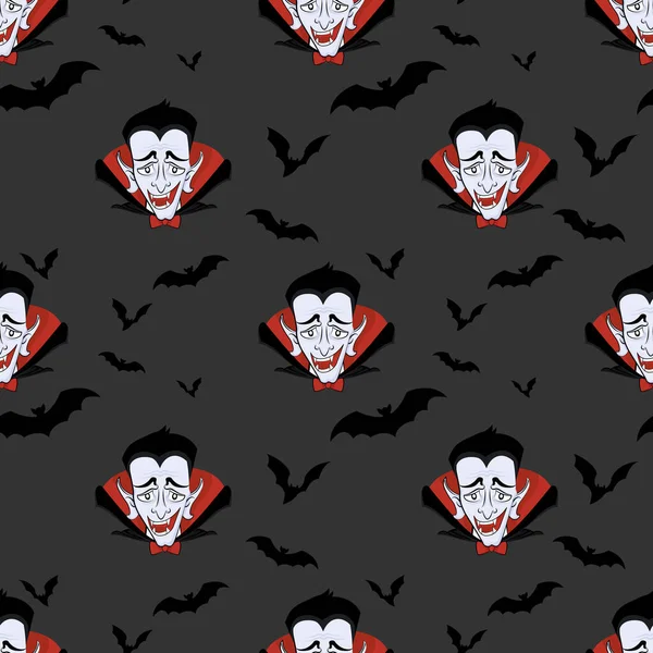 Halloween naadloze patroon graaf Dracula — Stockvector