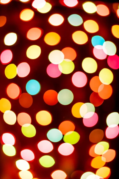 Abstract kleurrijke onscherpe ronde facula vakantie bokeh — Stockfoto