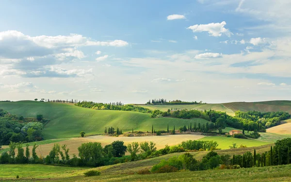 Toscane platteland Panorama, Ital — Stockfoto