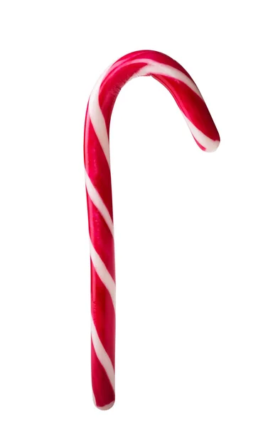 Klassisk Röd Och Vit Jul Lollipop Isolerad Vit Bakgrund — Stockfoto
