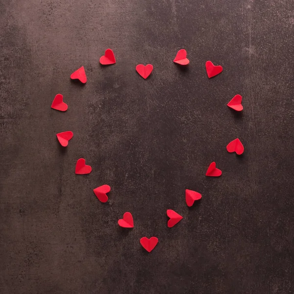 Feliz Dia Dos Namorados Conceito Coração Bonito Brilhante Pequenos Corações — Fotografia de Stock