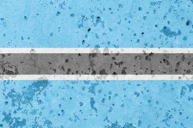 Botsvana Bayrağı Beton Doku