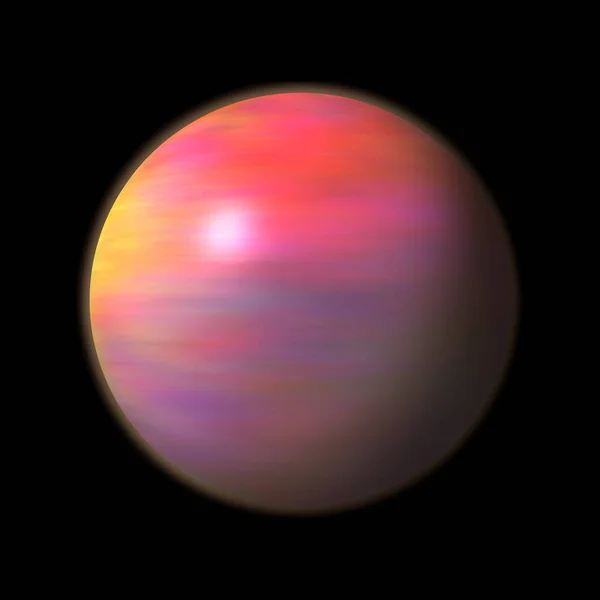 Exoplanet Gasgiant Con Fondo Negro —  Fotos de Stock