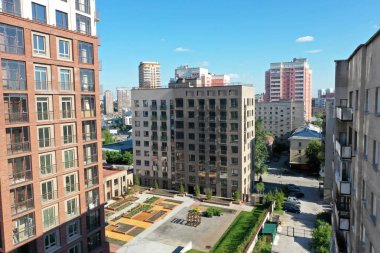 Yaz aylarında Novosibirsk şehrinin panoraması