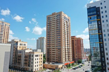 Yaz aylarında Novosibirsk şehrinin panoraması