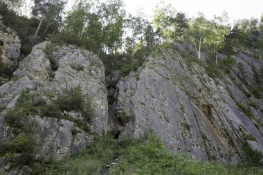 Taşlar, kaya ve kaya parçaları, doğal arka plan.