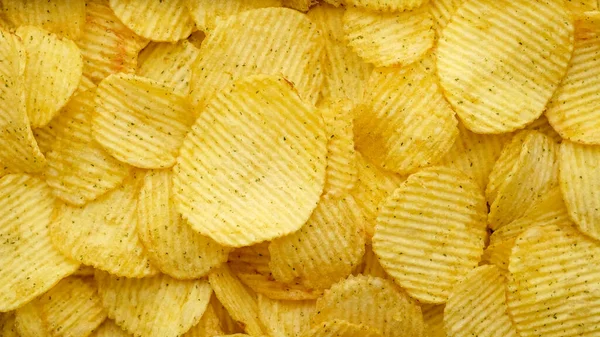 gold ruffles potato chips close up