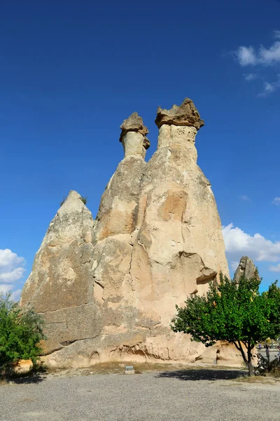 Lustige Pilzförmige Felsen Kappadokien Türkei — Stockfoto