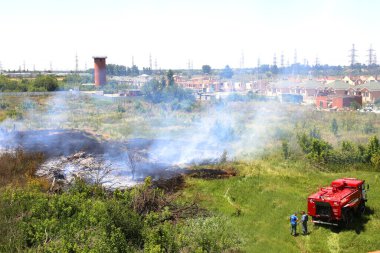 Rusya 'da yaz mevsiminde kırsal alanda yangın çıktı.