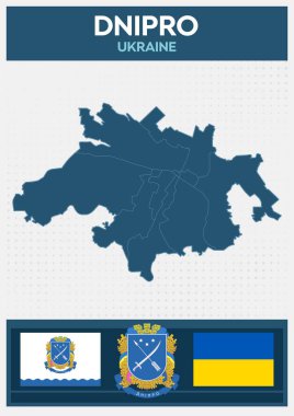 Minimalist Dnipro Haritası