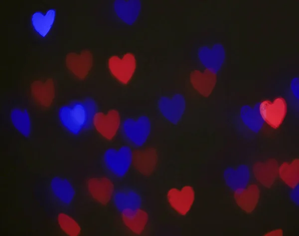 Colorful light hearts