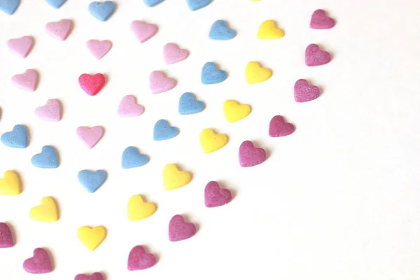 다채 로운 심장의 모양 — 스톡 사진