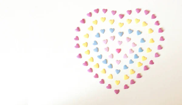 Colorato sfondo cuore caramelle — Foto Stock