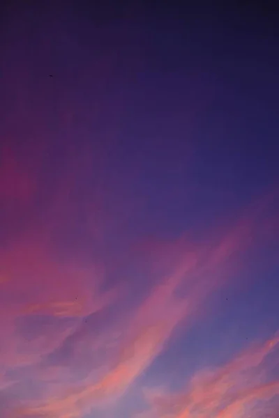 Beau paysage du ciel violet dans la campagne — Photo