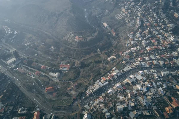 Aerial Drone Shot Armenien Yerevan Bird View — Stockfoto