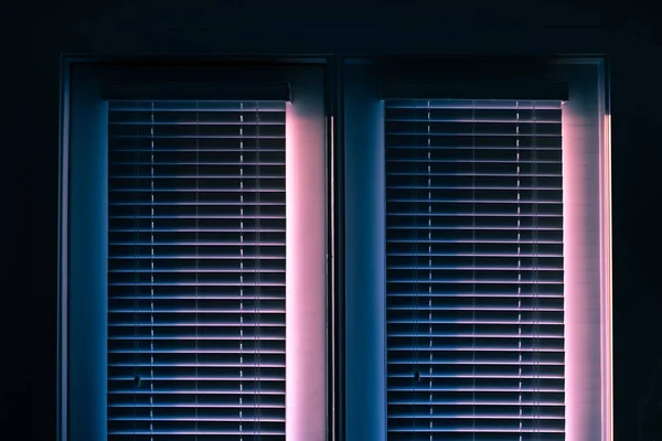 Cool background of closed window blinders — Stock Photo, Image