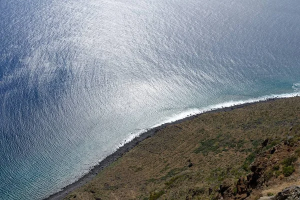 Tiro Ângulo Alto Oceano Colinas — Fotografia de Stock