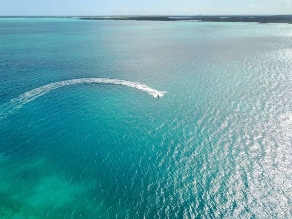 Exuma 海洋的宽幅拍摄 — 图库照片