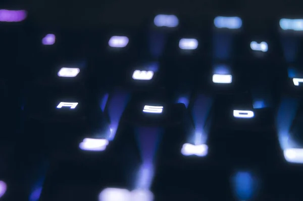 Closeup of led lit keyboard buttons — Stock Photo, Image