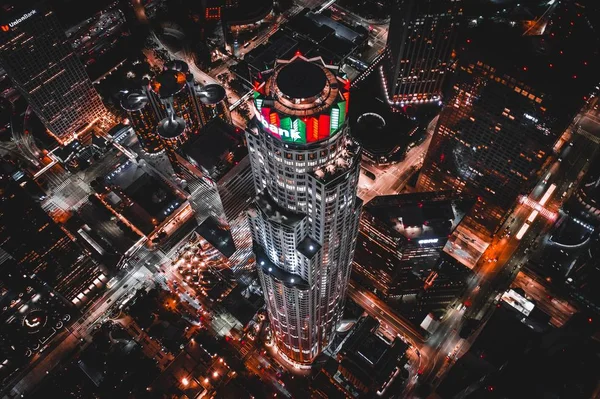 Aerial shot of the U.S. Bank Tower in Los Angeles — Stock Photo, Image