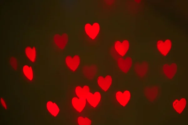 Röda hjärtljus — Stockfoto